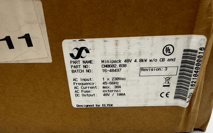 ELTEK SMARTPACK + MINIPACK 48V 4.8kW w/o CM0602.030 - KLR Automation