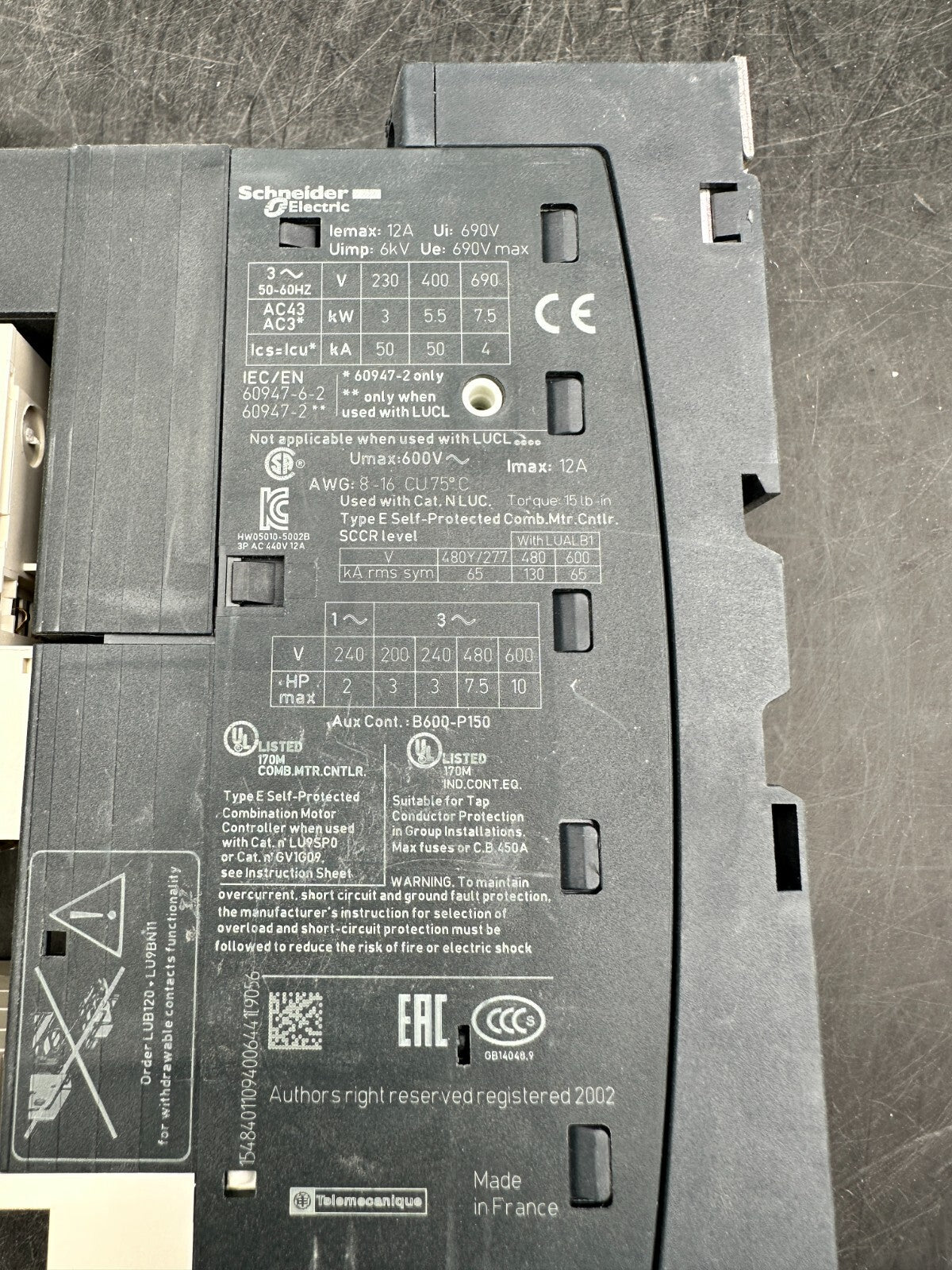1pc x Schneider Telemecanique LUB12 +TeSys LUCA1XFU - KLR Automation