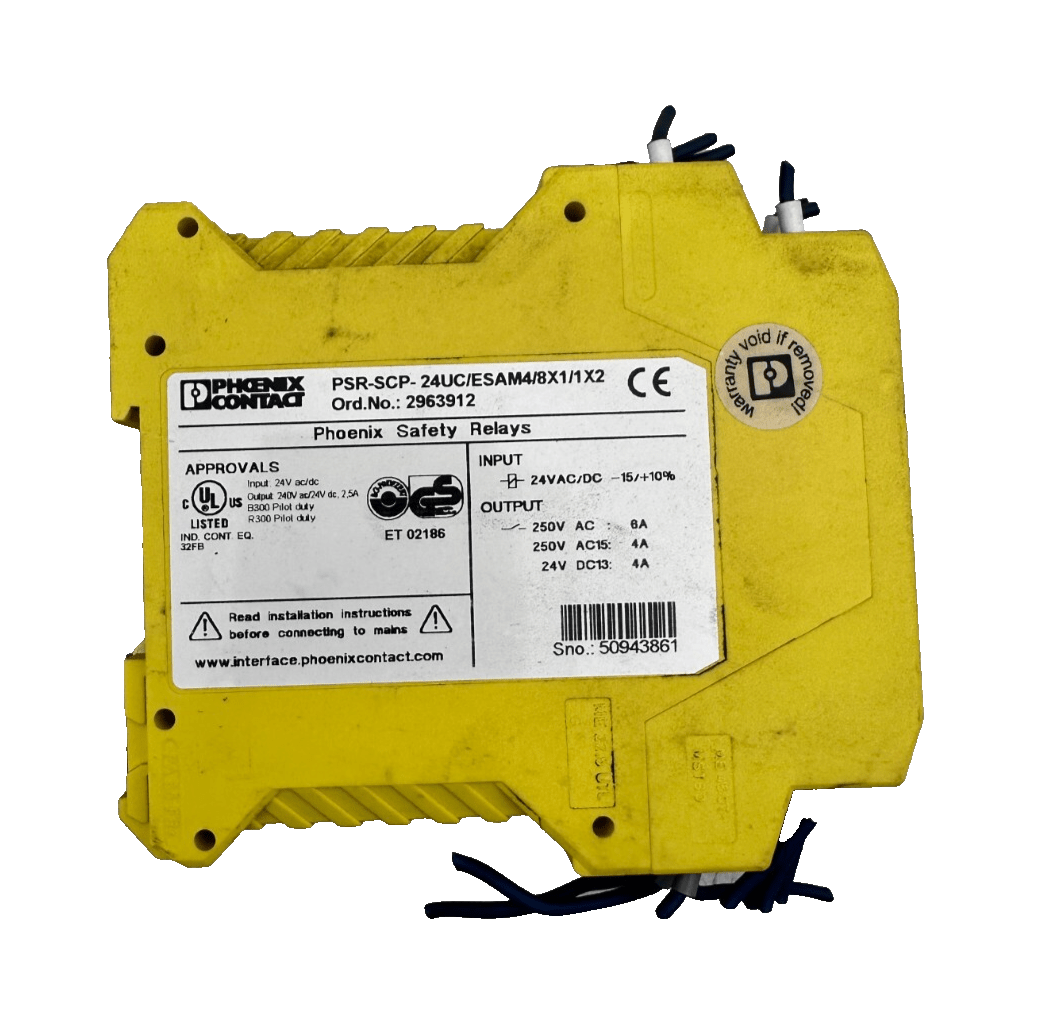 2pc x PHOENIX CONTACT 2963912 PSR - SCP - 24UC/ESAM4/8X1/1X2 - KLR Automation