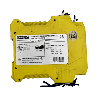 2pc x PHOENIX CONTACT 2963912 PSR - SCP - 24UC/ESAM4/8X1/1X2 - KLR Automation