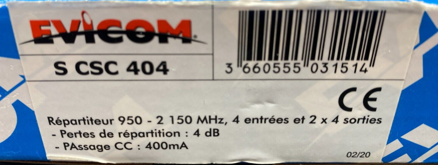 EVICOM S CSC 404 REPARTITEUR 950 2150 MHz 4 ENTREES 2x4 SORTIES