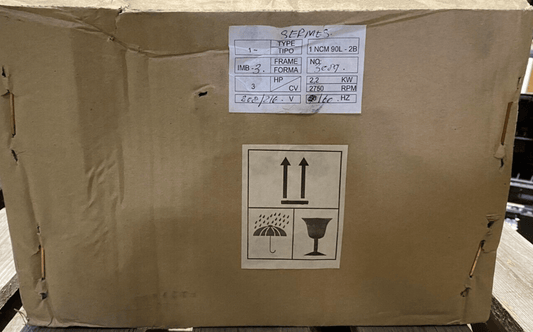 SERMES 1 NCM 90L - 2B 2.2kW 3HP 2750 tr 208 - 216V 50Hz MOTEUR MONOPHASE x1pc - KLR Automation