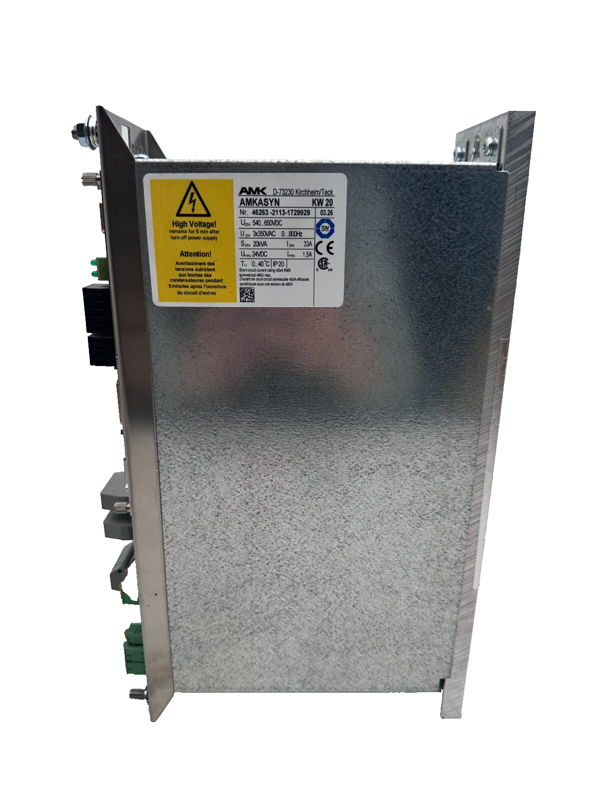 AMK AMKASYN KW 20 AVEC KW-R03 20kVA VERSION 03.26 SERVO DRIVE