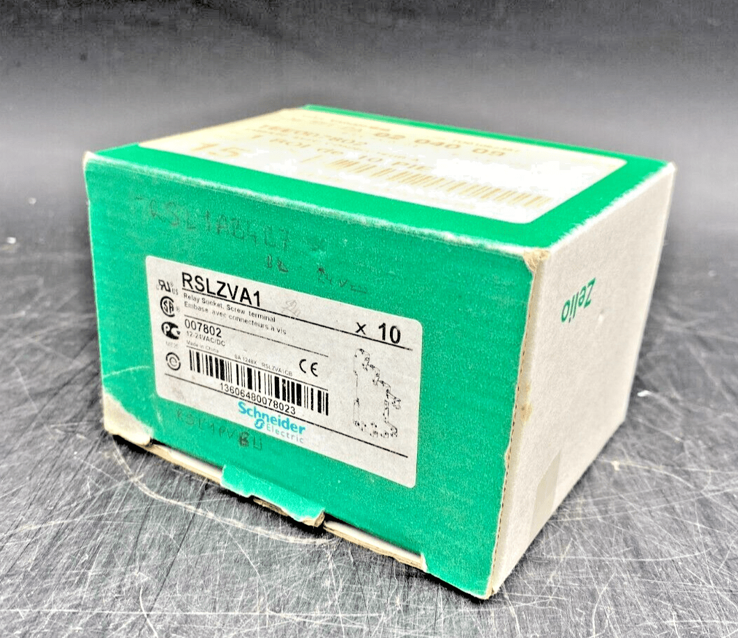 NEW SCHNEIDER ELECTRIC RSLZVA1 007802 RELAY SOCKET SCREW TERMINAL - KLR Automation