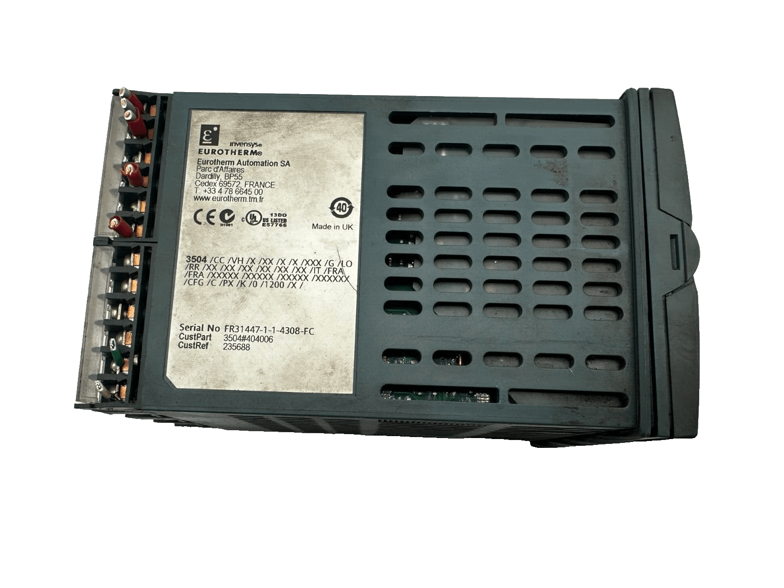 EUROTHERM 3504 3504/CC/VH/X/XX/X/X/XXX/G/LO/RR 235688 TEMPERATURE CONTROLLER - KLR Automation