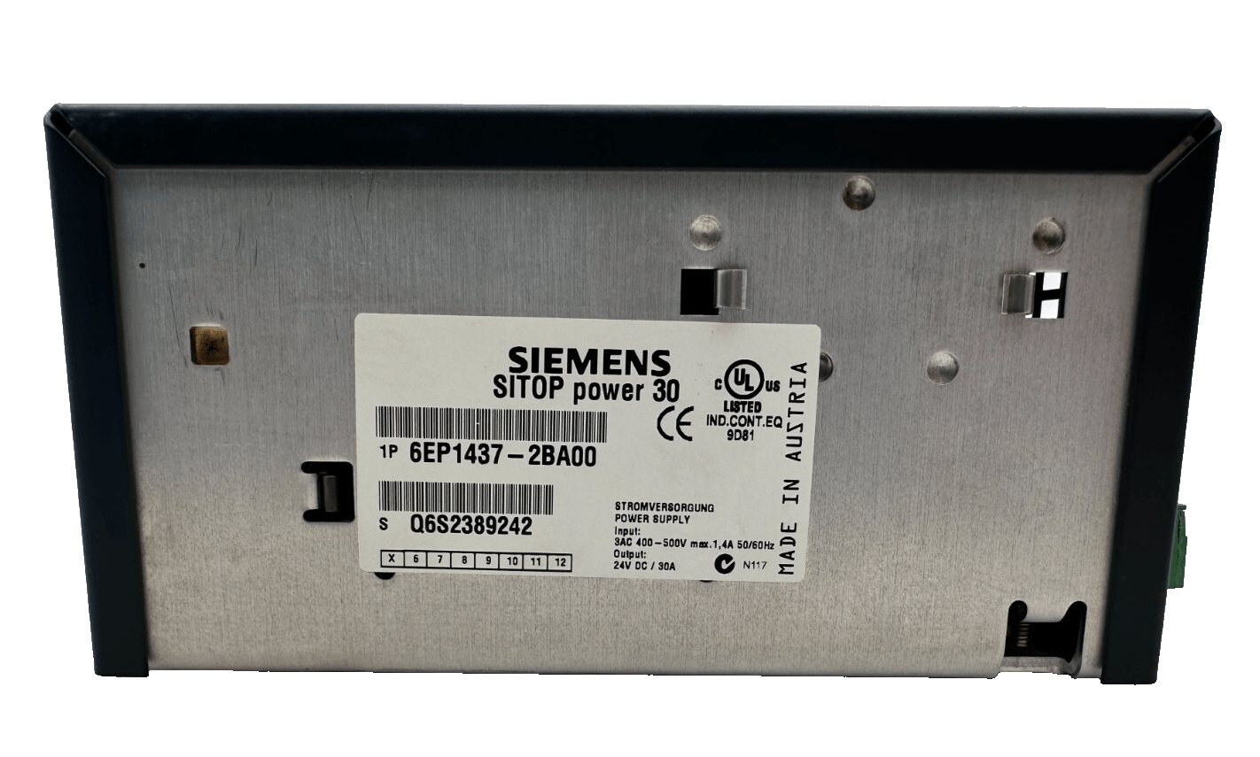 SIEMENS 6EP1437 - 2BA00 SITOP POWER 30 POWER SUPPLY - KLR Automation
