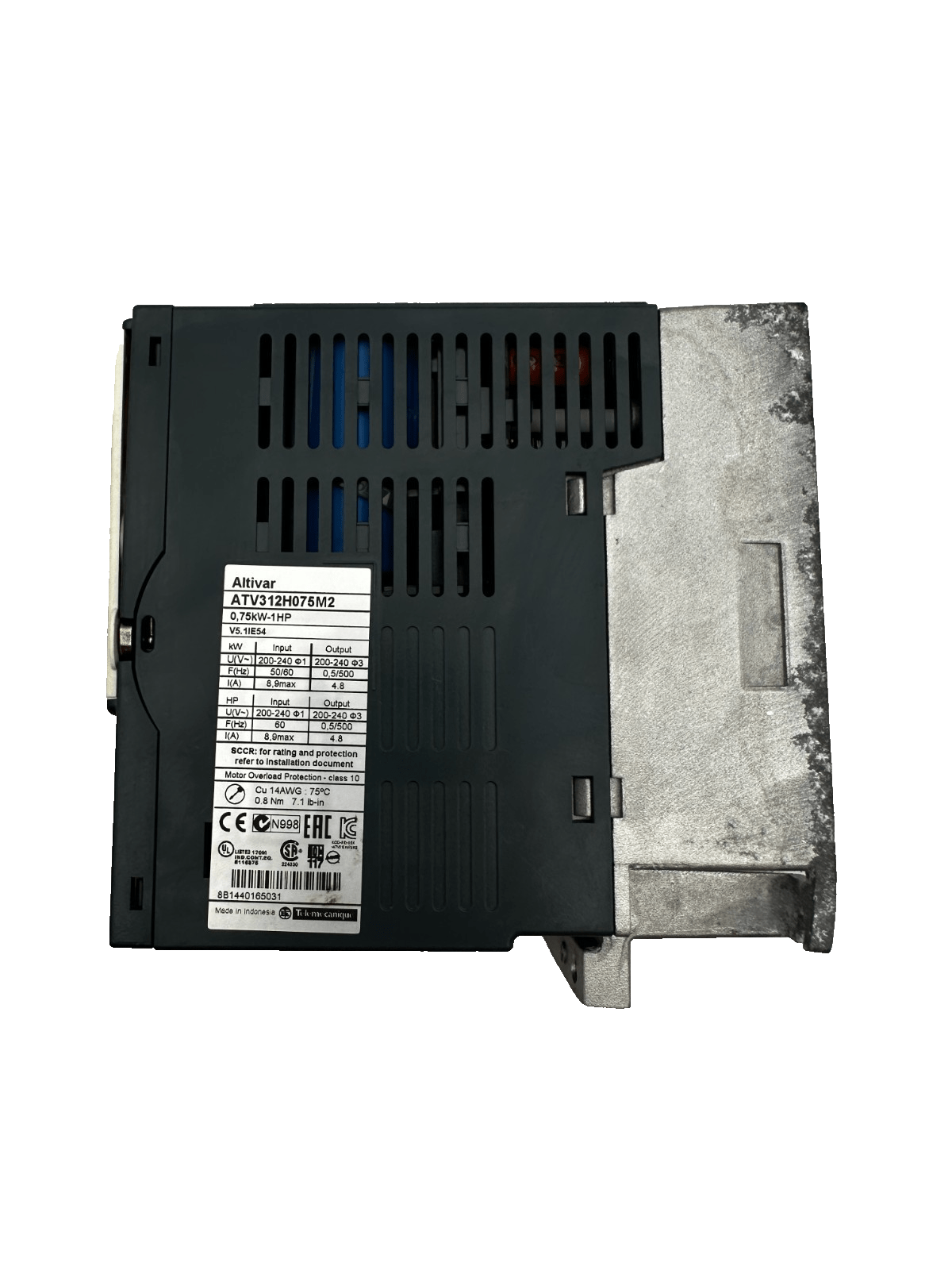 SCHNEIDER ELECTRIC ATV312H075M2 0.75kW 1HP 200 - 240V V5.1IE54 INVERTER - KLR Automation