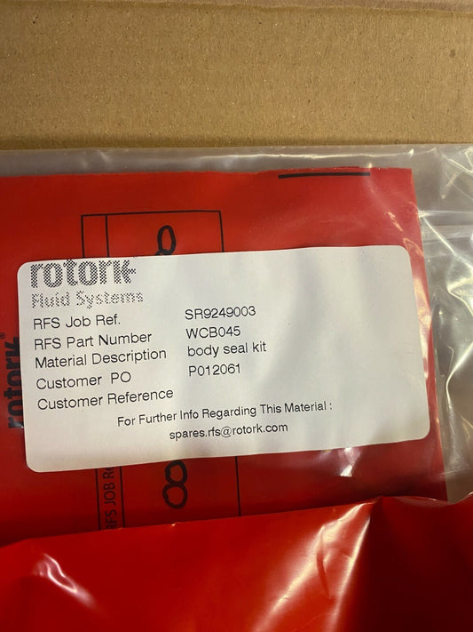 1pc x Rotork WCB045 Body Seals Kit Standard Temp CP1 045 - KLR Automation