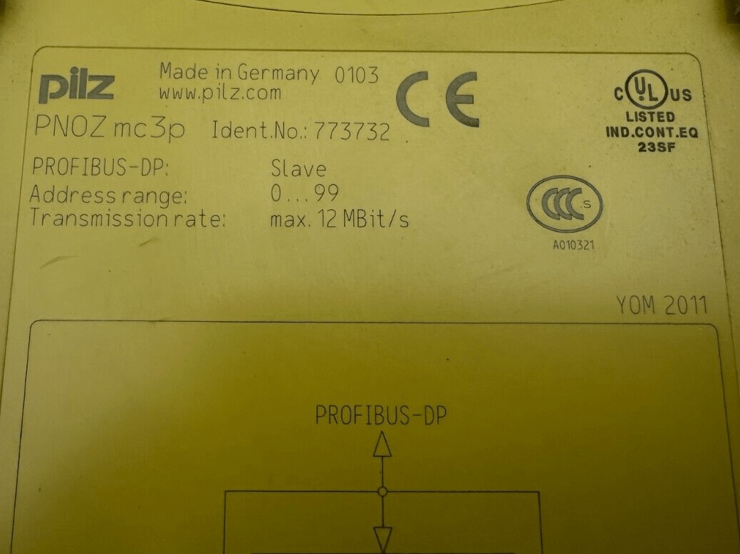 PILZ 773732 PNOZ MC3P PROFIBUS - DP SLAVE - KLR Automation
