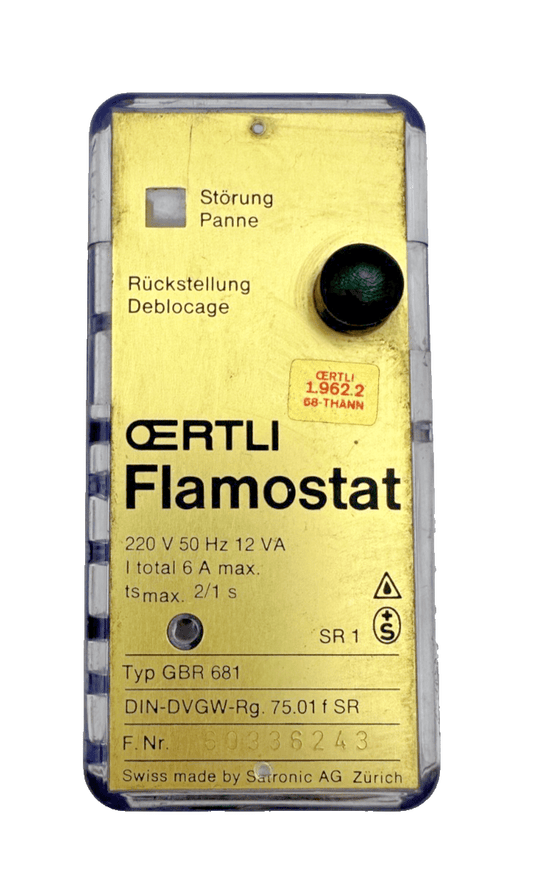 OERTLI GBR 681 FLAMOSTAT BOITIER DE CONTROLE 220V 50Hz TOTAL 6A ts 2/1s - KLR Automation