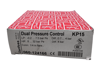 DANFOSS KP15 060 - 124166 DUAL PRESSURE CONTROL - KLR Automation