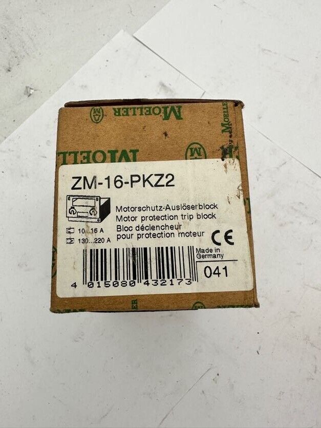1pc x MOELLER ZM-16-PKZ2 MOTOR PROTECTION TRIP BLOCK