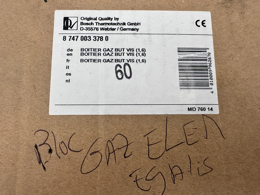 BOSCH 87470033780 BOITIER GAZ BUT VIS 1.6 EGALIS - KLR Automation