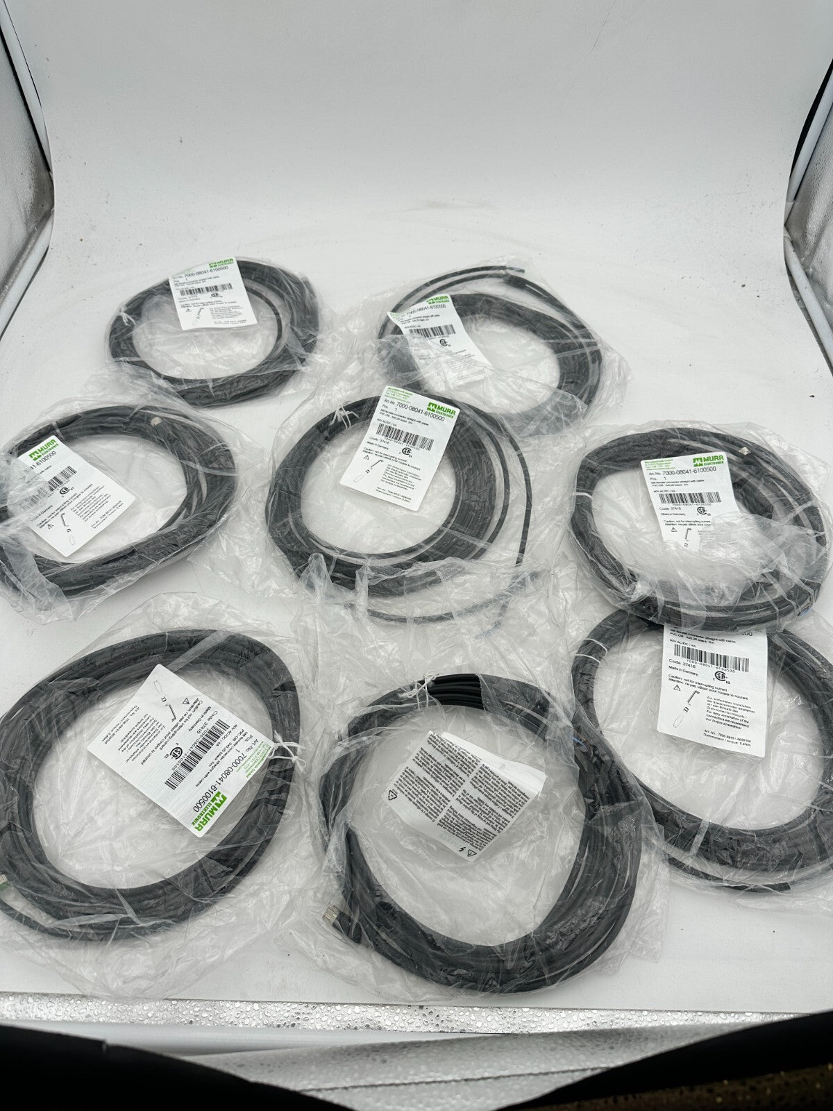 8 pc x MURRELEKTRONIK 7000-08041-6100500 M8 FEMALE CONNECTOR STRAIGHT WITH CABLE
