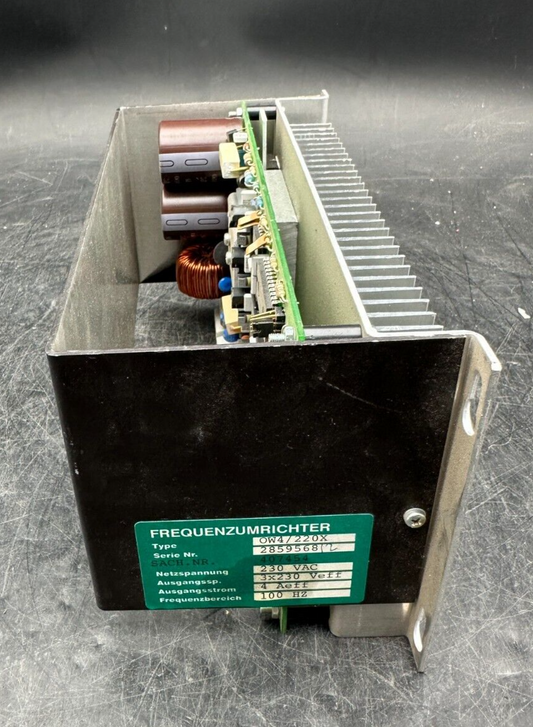 FLENDER SIEMENS OW4/220X 230 VAC 3x230 VEFF 4AEFF 100Hz DRIVER FREQUENCY INVERTE