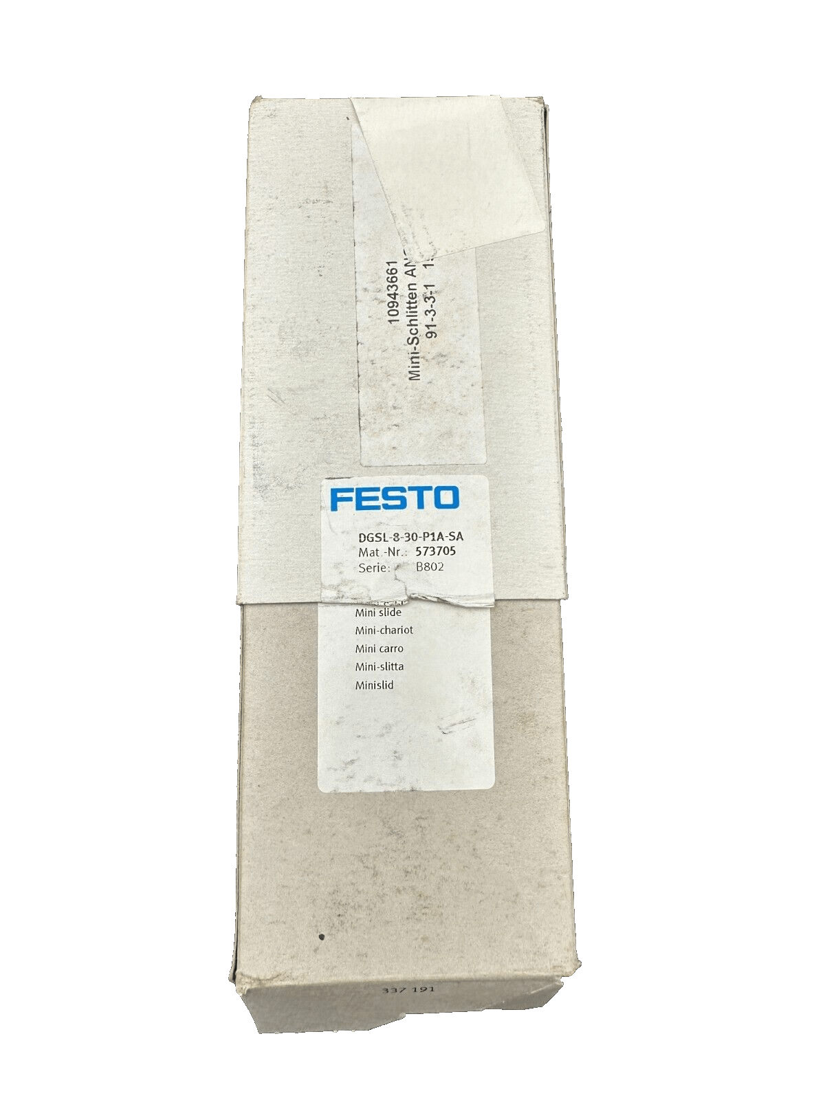 FESTO 573705 DGSL - 8 - 30 - P1A - SA SERIE B802 MINI CHARIOT - KLR Automation
