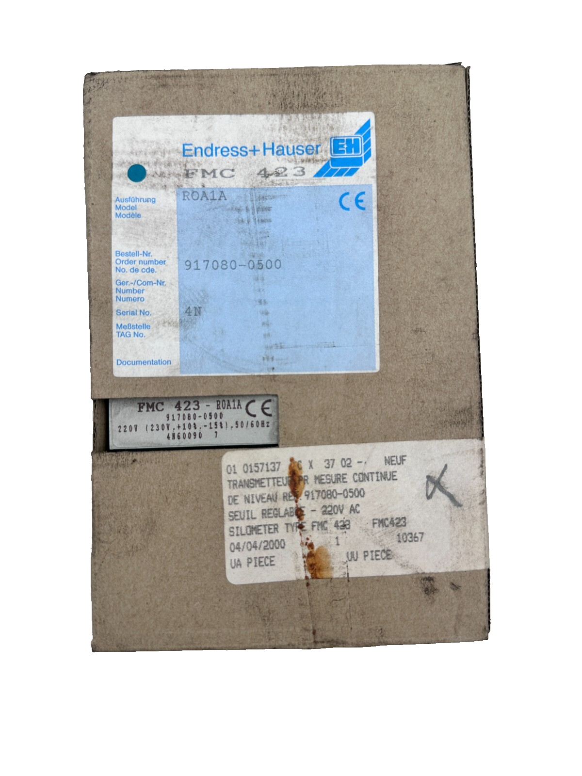 ENDRESS+HAUSER FMC 423 FMC 423-ROA1A 917080-0500 TRANSMETTEUR DE PRESSION