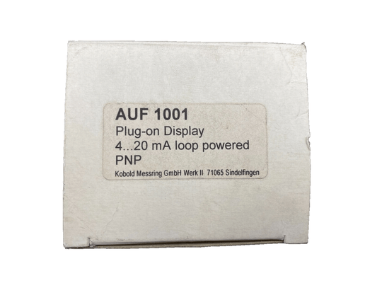 KOBOLD MESSRING AUF 1001 PLUG - ON DISPLAY 4 - 20mA LOOP POWERED PNP x1pc - KLR Automation