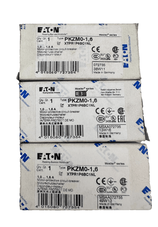 EATON MOELLER PKZM0 - 1.6 XTPR1P6BC1NL DISJONCTEUR MOTEUR x3pc - KLR Automation