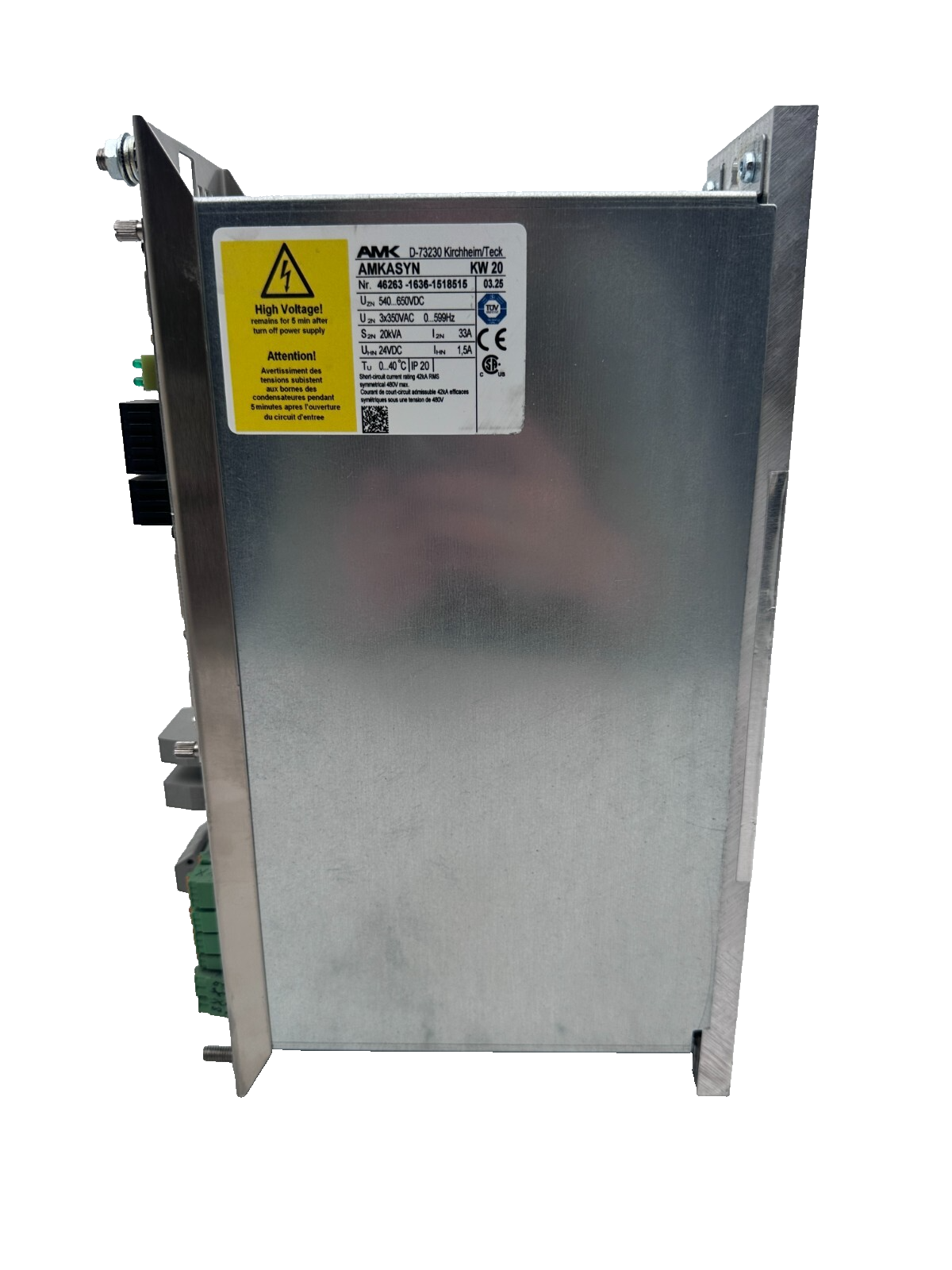 AMK AMKASYN KW 20 AVEC KW-R03 20kVA VERSION 03.25 SERVO DRIVE