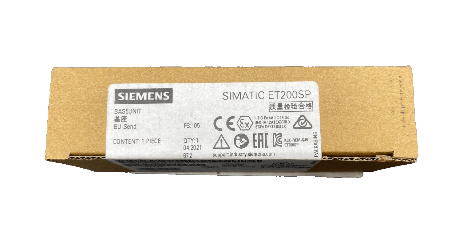 SIEMENS SIMATIC ET200SP BASE UNIT 6ES7193 - 6BN00 - 0NE0 - KLR Automation