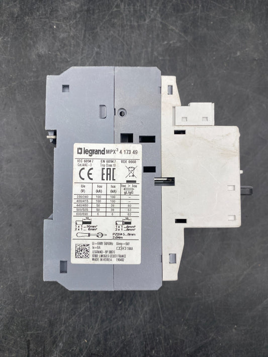 LEGRAND MPX32MA 8A MAGNETIC MOTOR CIRCUIT BREAKER