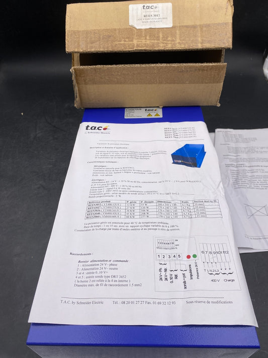 NEW SCHNEIDER ELECTRIC TAC VT400/12US REES3012 TRI 400VAC POWER REGULATOR