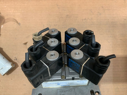  Festo 3pc  CJM-5/2-1/4-FH 6159 + 6pc 4527 MSFG-24
