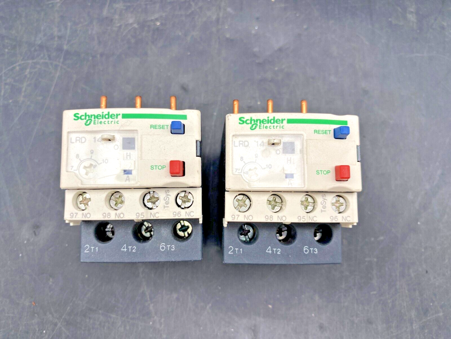 LOT DE 2 SCHNEIDER ELECTRIC LRD14 ELECTRIC RELAY OVERLOAD