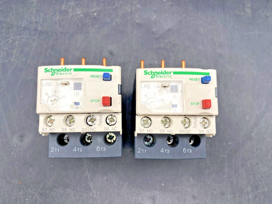 LOT DE 2 SCHNEIDER ELECTRIC LRD14 ELECTRIC RELAY OVERLOAD