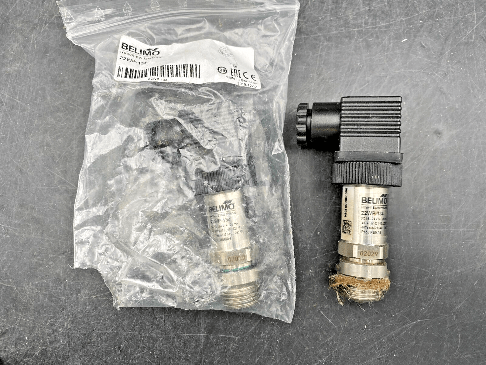 LOT OF 2 BELIMO 22WP - 134 PRESSURE TRANSMITTER - KLR Automation