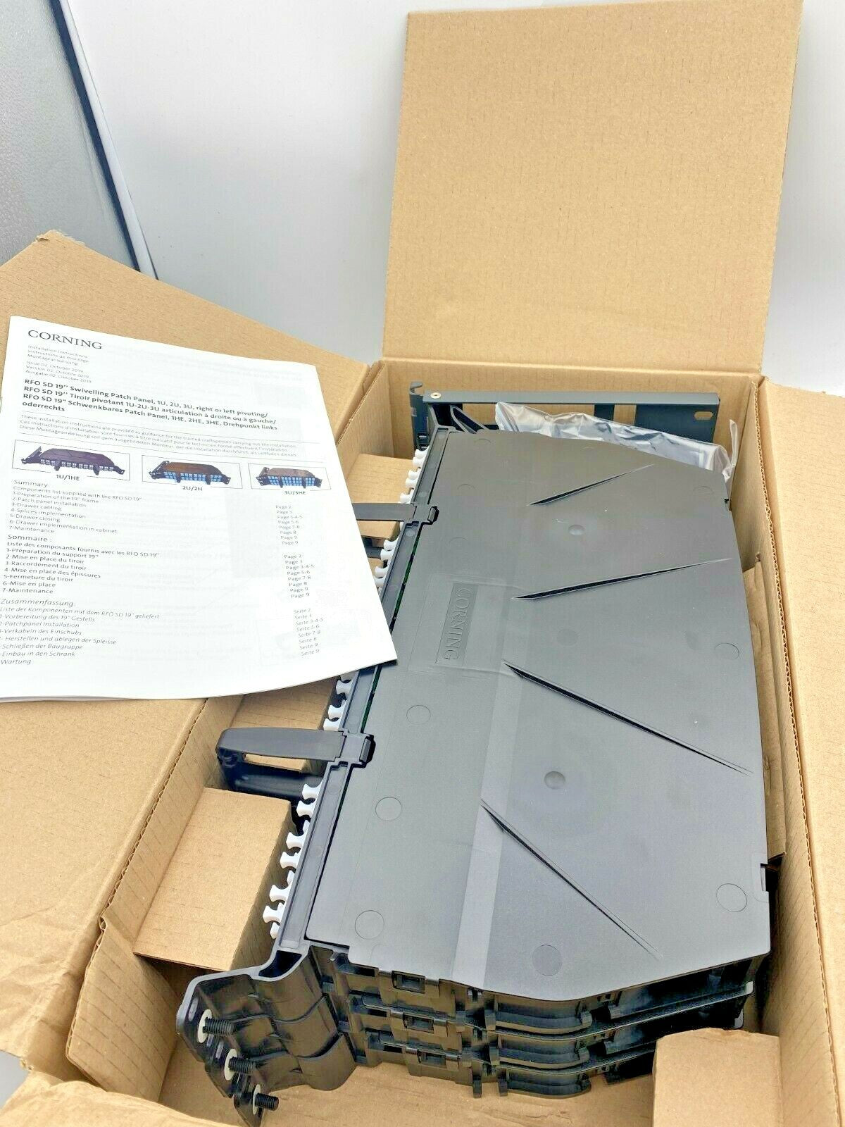 Corning RFO sd 144scapc lh r1to6   N431170A  Tiroir  19"  Fibre optique 