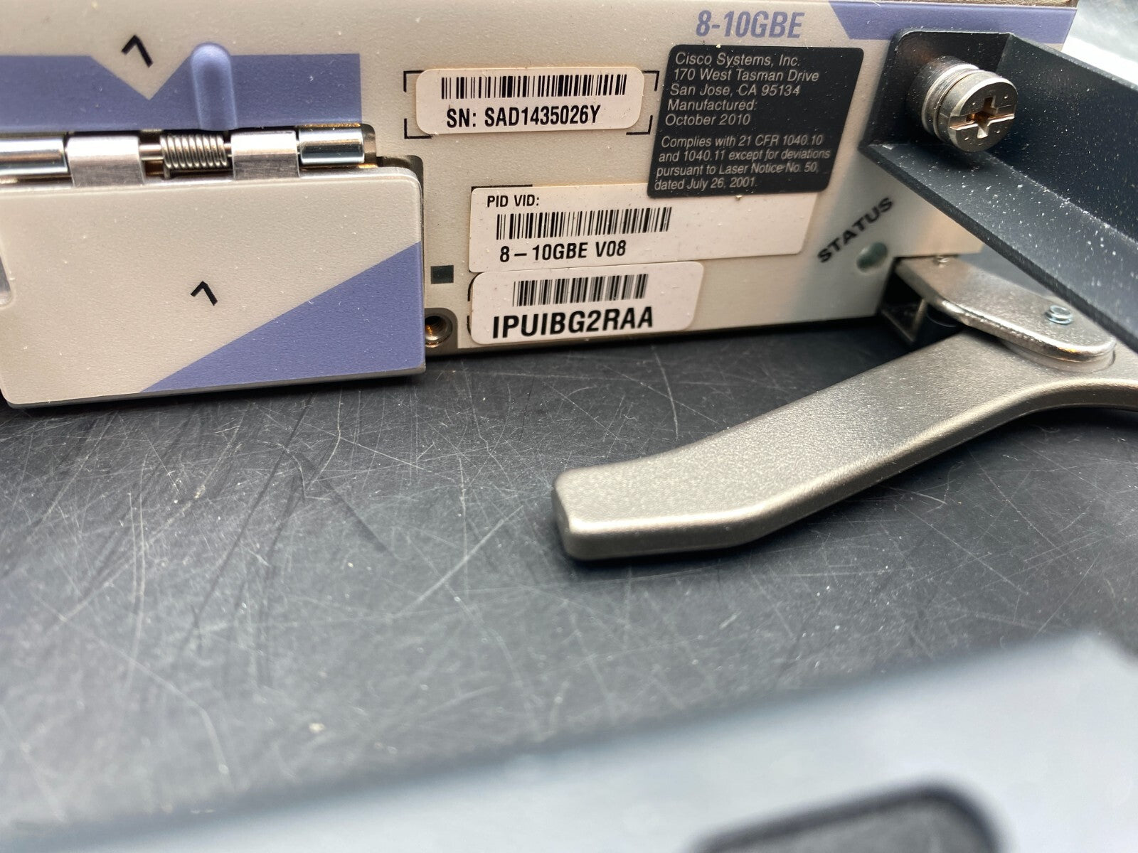 CISCO 8 - 10GBE ETHERNET INTERFACE CARD IPUIBG2RAA 800 - 24545 - 08 A0 - KLR Automation