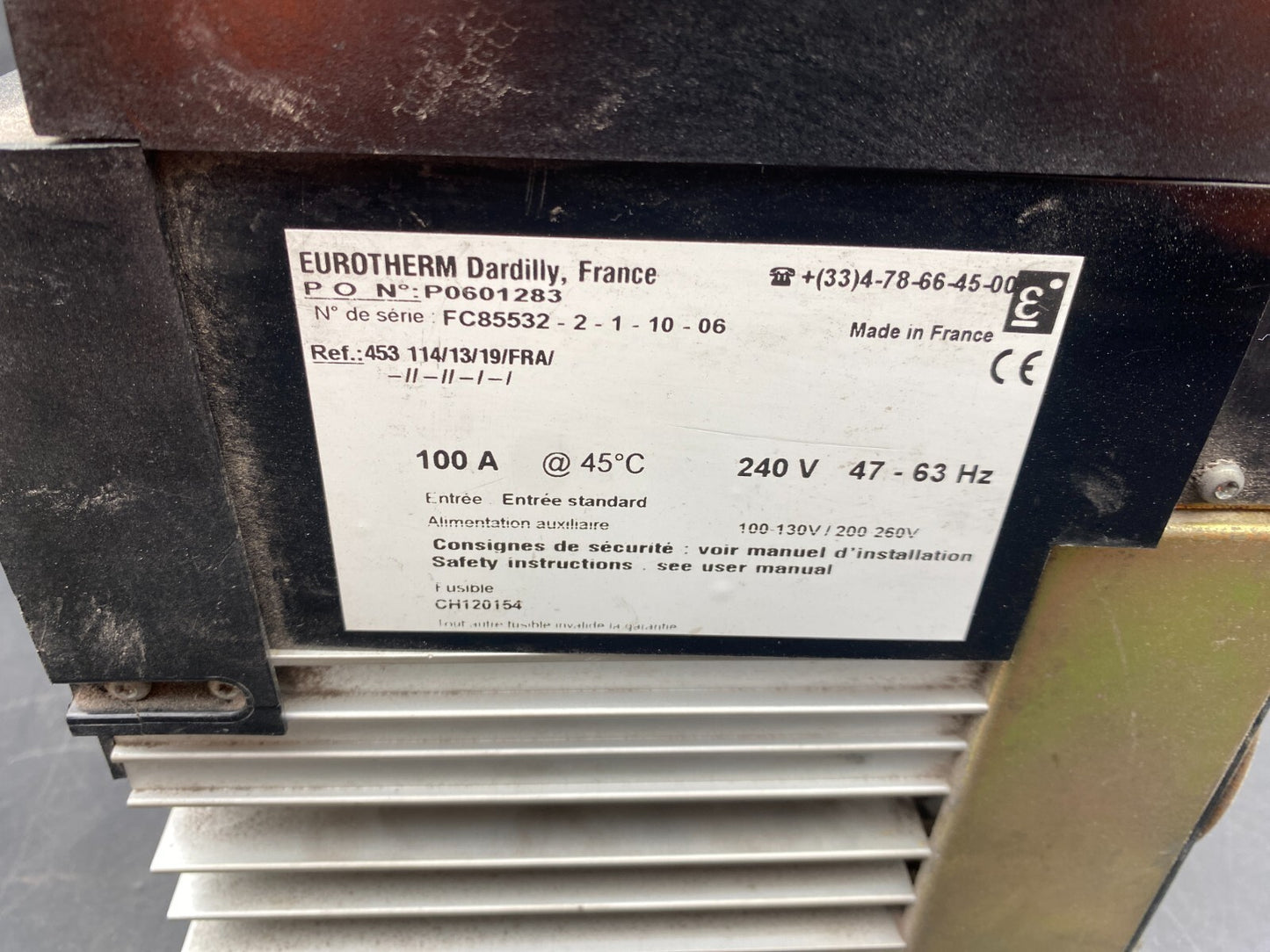 EUROTHERM P0601283 453 114/13/19/FRA/ INVERTER - KLR Automation