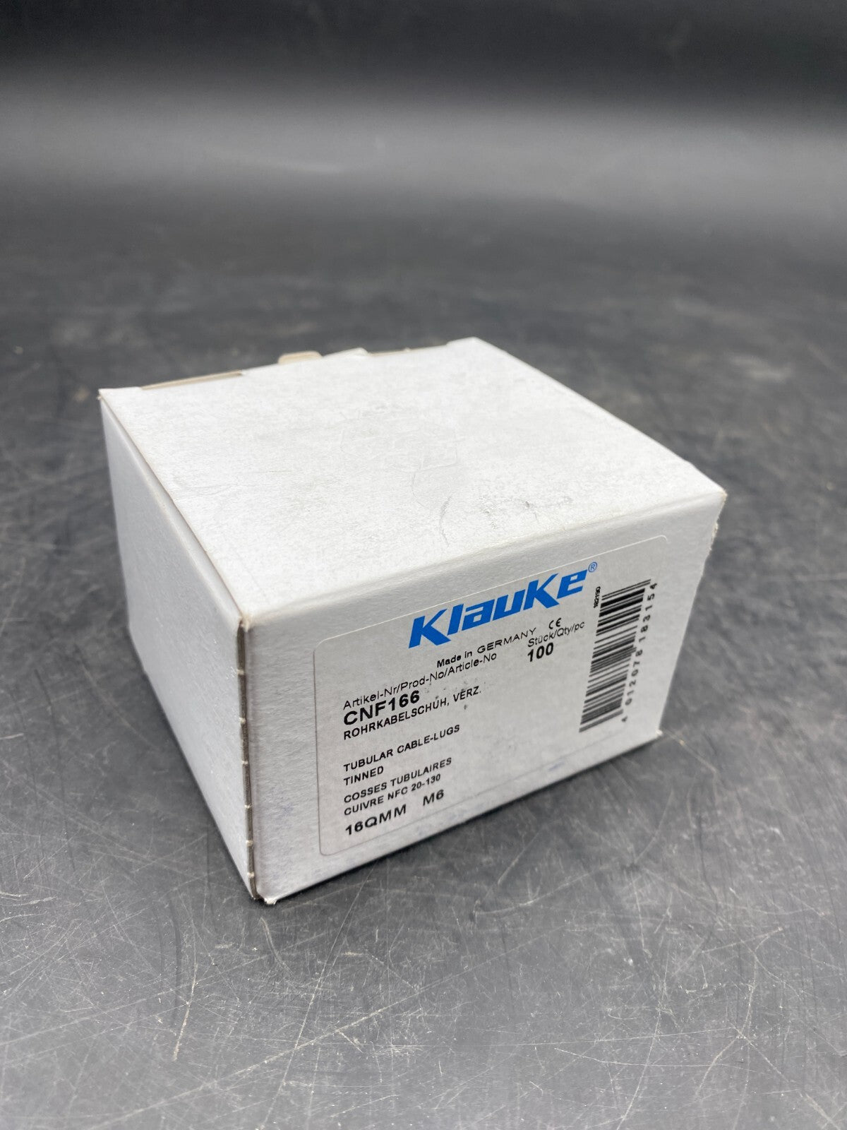 KLAUKE CNF166 TUBULAR CABLE LUGS 16QMM M6 BOX OF 100