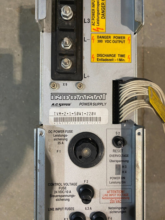 INDRAMAT TVM 2.1 - 50W1 - 220V SERVO CONTROLLER MODULE - KLR Automation
