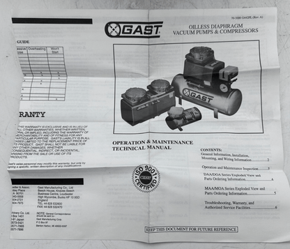 GAST DOA - P101 - BN POMPE A VIDE - KLR Automation