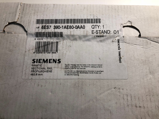 6ES7 390 - 1AE80 - 0AA0 Siemens 6ES7390 - 1AE80 - 0AA0 SIMATIC S7 - 300, Rail - KLR Automation