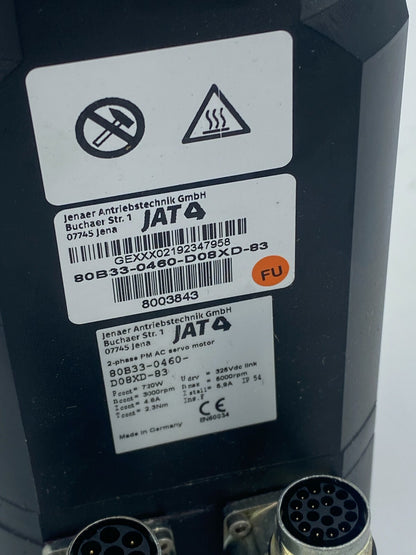 JENAER SERVOMOTOR 80B33-0460-D08XD-83 JENA motor 