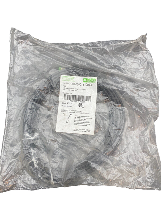 MURR ELEKTRONIK 7000-08001-6100500 M8 MALE CONNECTOR STRAIGHT WITH CABLE