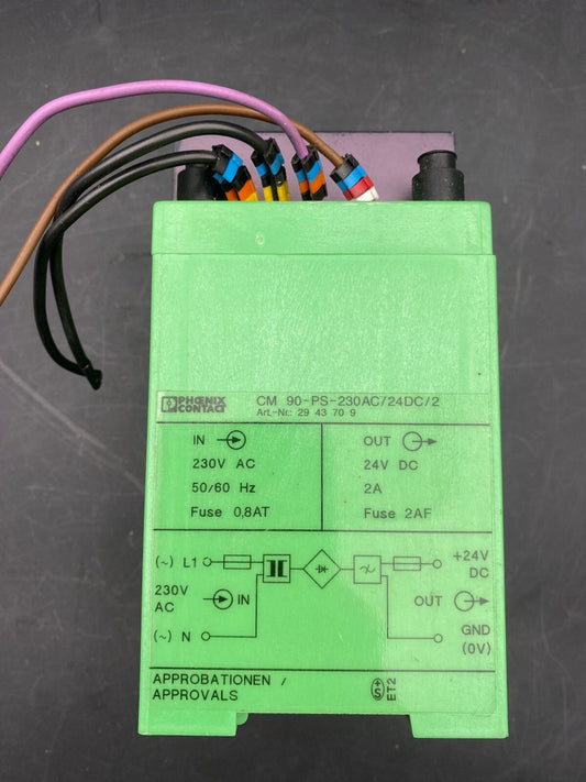 PHOENIX CONTACT CM 90 - PS - 230AC/24DC/2 2943709 POWER SUPPLY - KLR Automation