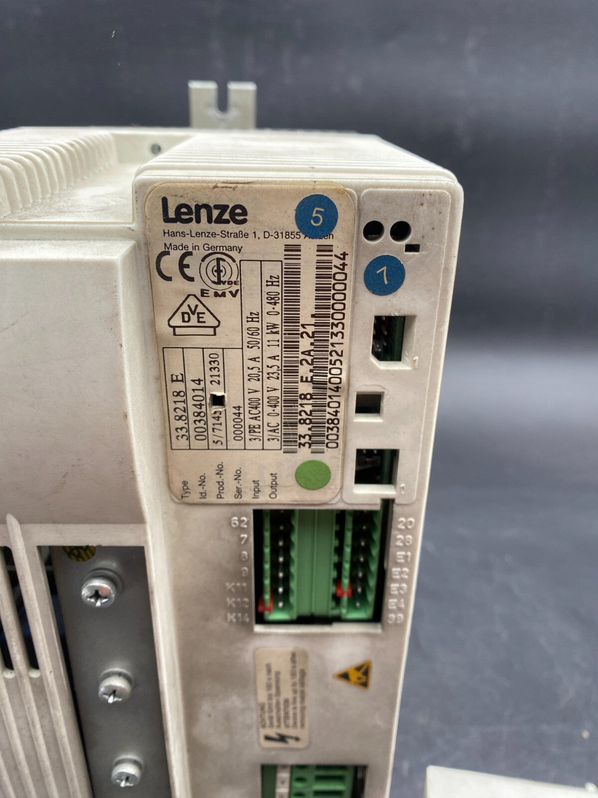 1pc x LENZE 33.8218 E FREQUENCY CALCULATOR + 33.8201BB KEYBOARD DISPLAY MODULE