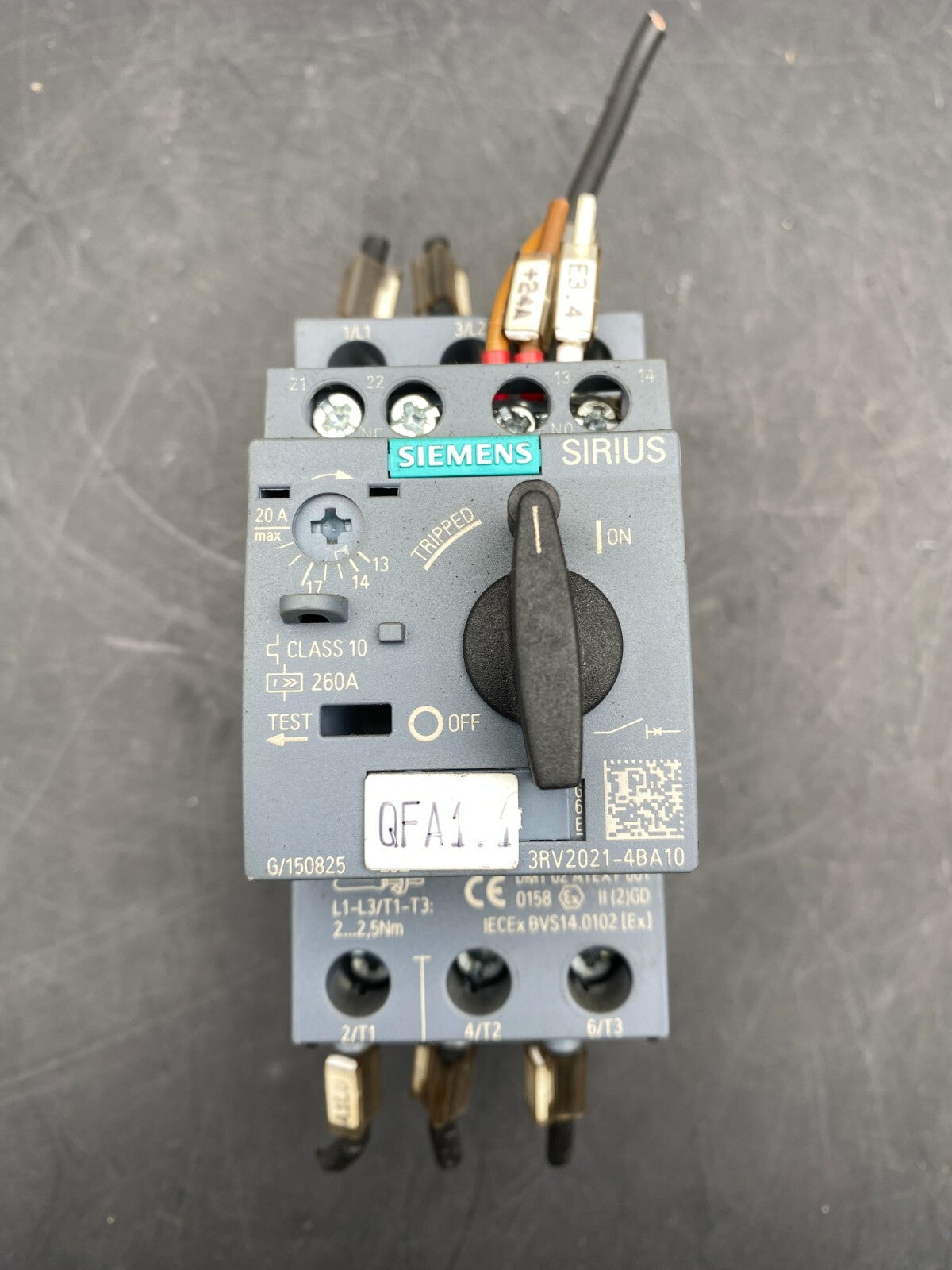 SIEMENS 3RV2021-4BA10 MOTOR BREAKER