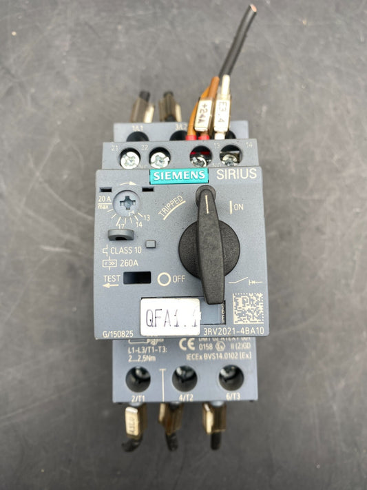 SIEMENS 3RV2021-4BA10 MOTOR BREAKER
