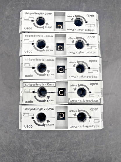 LOT DE 5 WAGO 285 - 195 30 - 35 mm 25 - 95mm² 1000V 232A BORNE DE PASSAGE POUR 2 CONDU - KLR Automation
