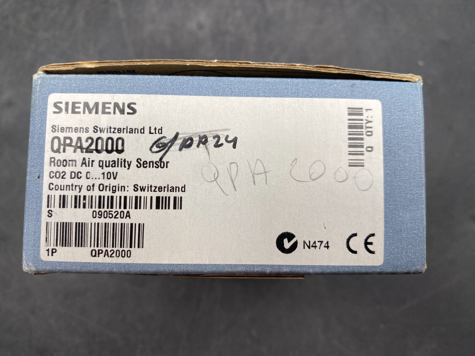 SIEMENS QPA2000 ROOM AIR QUALITY SENSOR