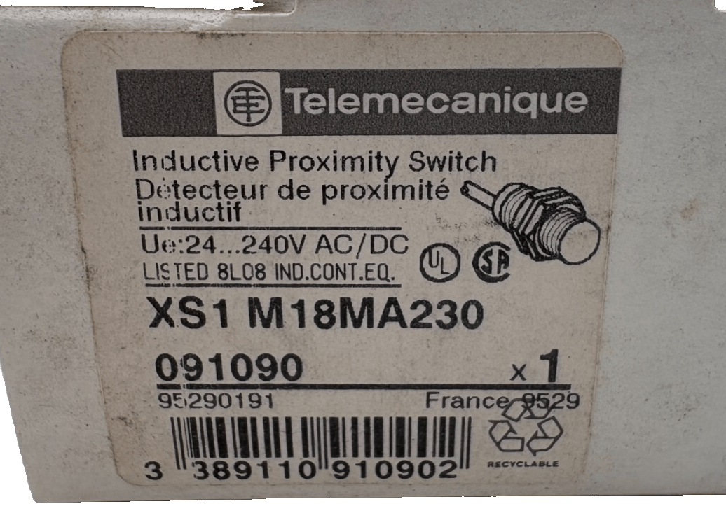 TELEMECANIQUE DETECTEUR DE PROXIMITE XS1 M18MA230 x1 - KLR Automation