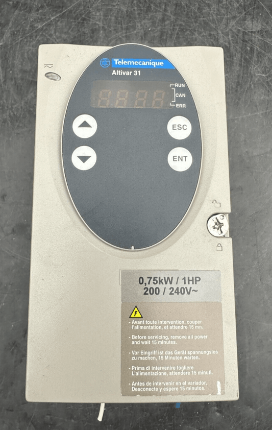 TELEMECANIQUE ATV31H075M2 ALTIVAR 31 V1.7 0.75kW/1HP - KLR Automation
