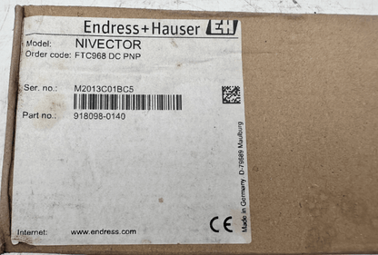 ENDRESS+HAUSER NIVECTOR FTC968 DC PNP 918098 - 0140 DETECTEUR DE NIVEAU x1pc - KLR Automation
