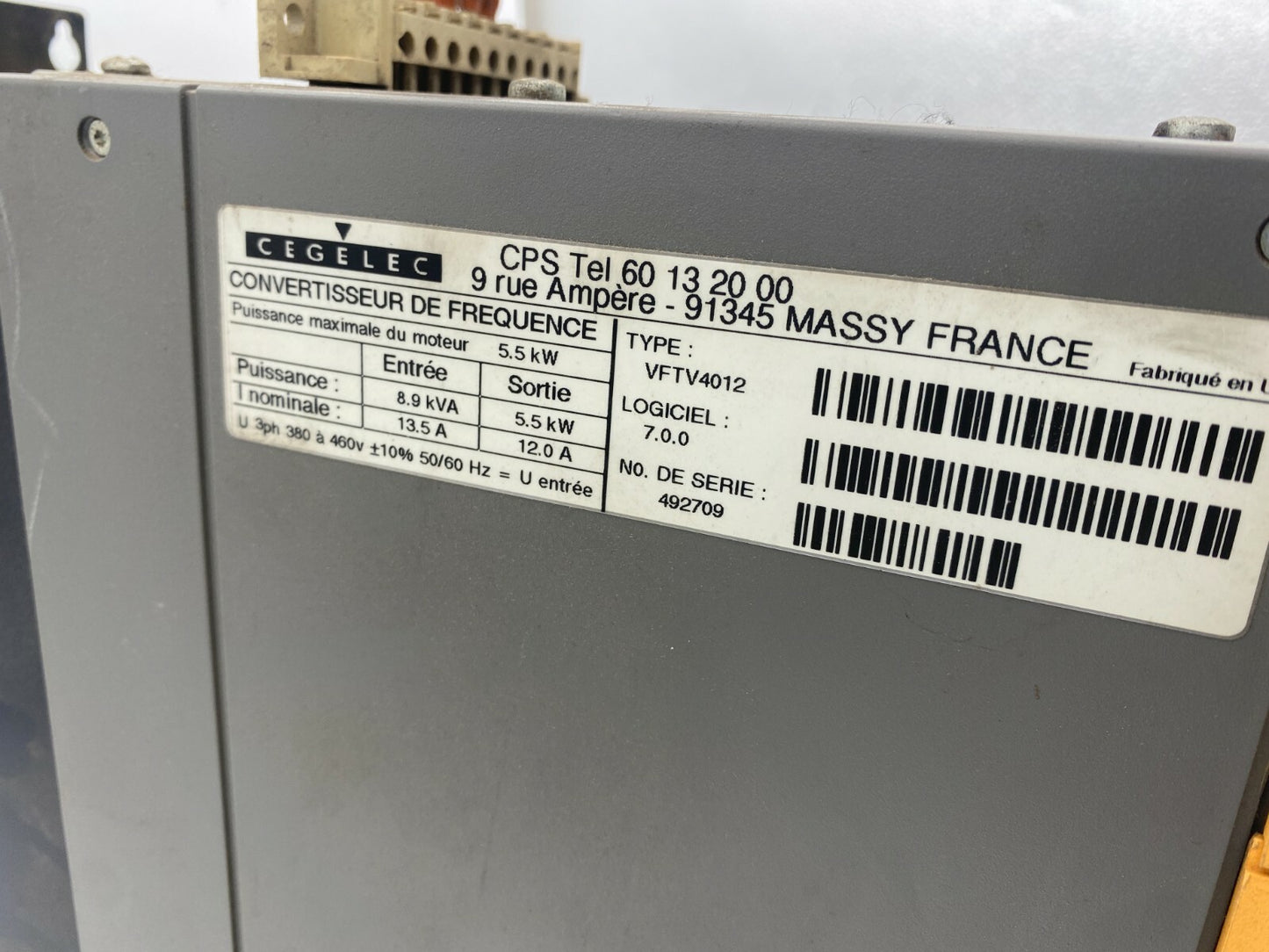 CEGELEC Alstom ALSPAFLEX V Convertisseur  VFTV4012